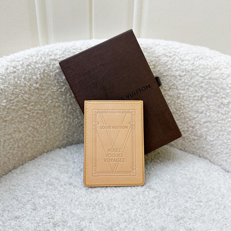 LV Volez Voguez Voyagez Card Holder in Vachetta Leather