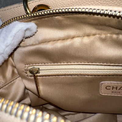 Chanel Petite Timeless Tote PTT in Beige Caviar and GHW