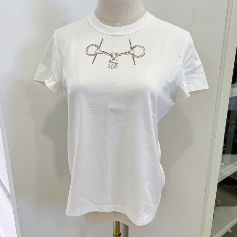 HERMES Tシャツ 38サイズ ホワイト Hermes T-shirt in White Sz 38 – Brands Lover