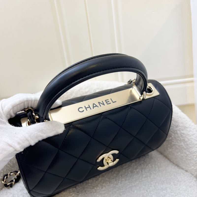 Chanel Trendy CC Small Flap in Black Lambskin and GHW