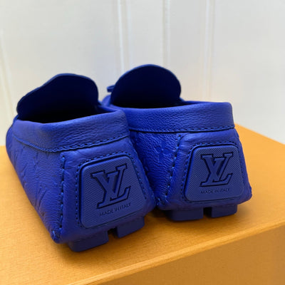 LV Mocassins in Electric Blue Empreinte Leather