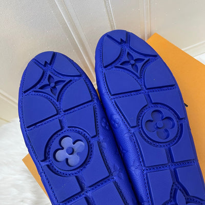 LV Mocassins in Electric Blue Empreinte Leather