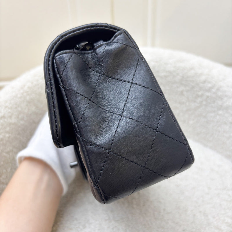 Chanel So Black Classic Mini Rectangle Flap in Black Lambskin and Black HW (Model: A69900)