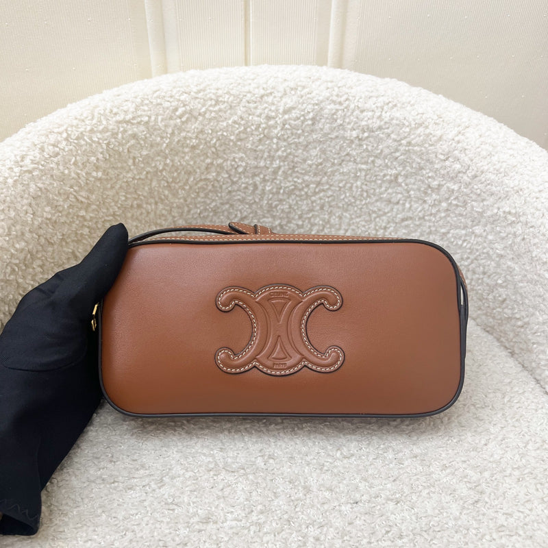 Celine Mini Camera Shoulder Bag in Tan Calfskin and GHW (Model:: 10J583DR8.04LU)