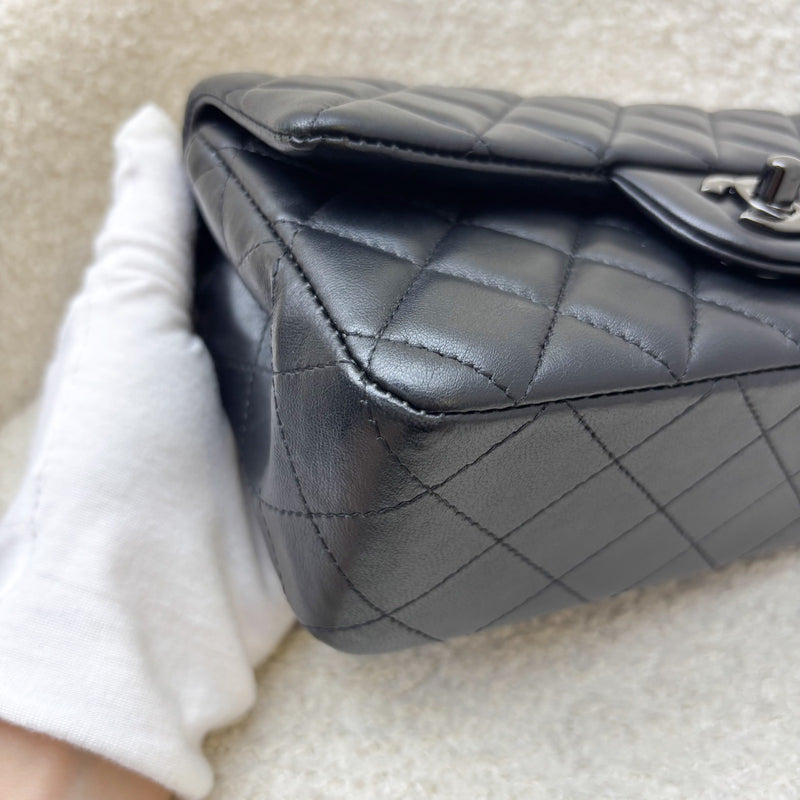 Chanel So Black Classic Mini Rectangle Flap in Black Lambskin and Black HW (Model: A69900)