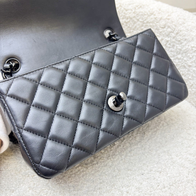 Chanel So Black Classic Mini Rectangle Flap in Black Lambskin and Black HW (Model: A69900)