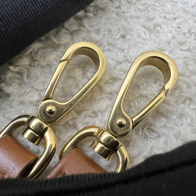Miu Miu Mini Ivy Bag in Beige Canvas, Brandy Leather and GHW