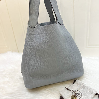 [Local Set - Mar 2025] Hermes Picotin 22 in Gris Panti Clemence Leather and Permabrass HW
