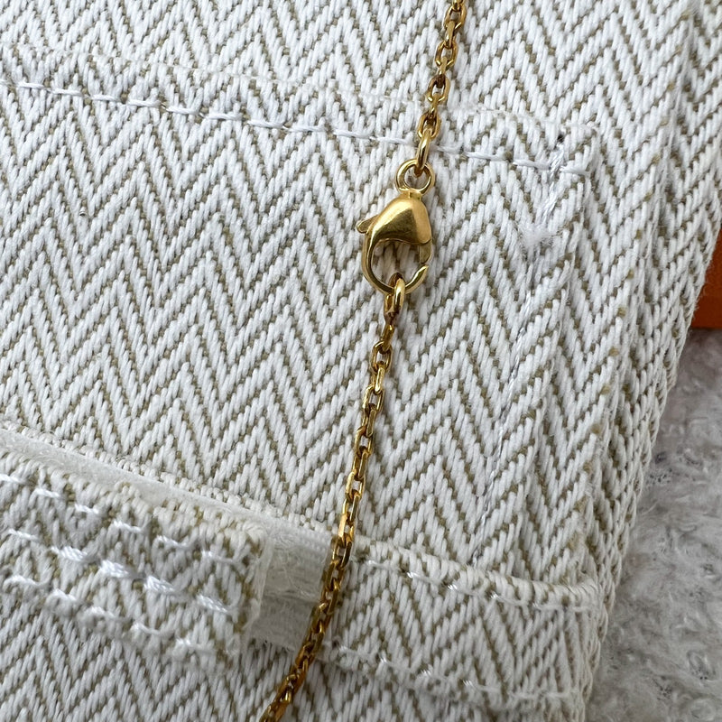 Hermes Pop H Pendant in Blanc White Enamel and GHW