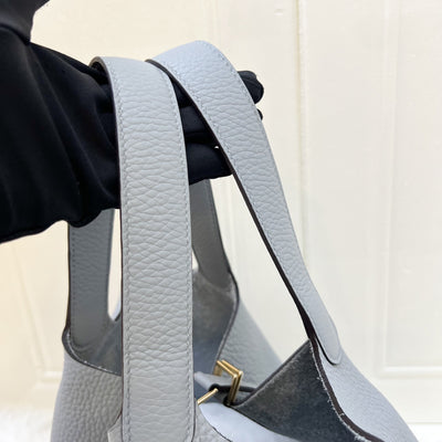 [Local Set - Mar 2025] Hermes Picotin 22 in Gris Panti Clemence Leather and Permabrass HW