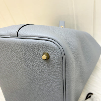 [Local Set - Mar 2025] Hermes Picotin 22 in Gris Panti Clemence Leather and Permabrass HW