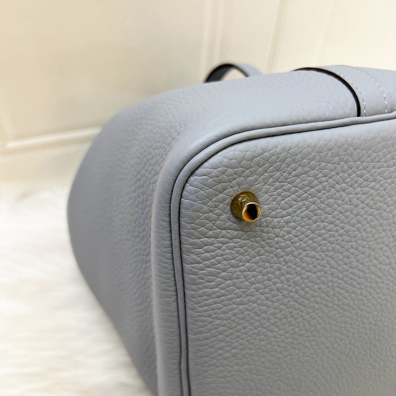 [Local Set - Mar 2025] Hermes Picotin 22 in Gris Panti Clemence Leather and Permabrass HW