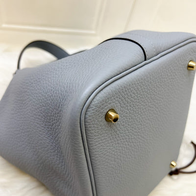 [Local Set - Mar 2025] Hermes Picotin 22 in Gris Panti Clemence Leather and Permabrass HW