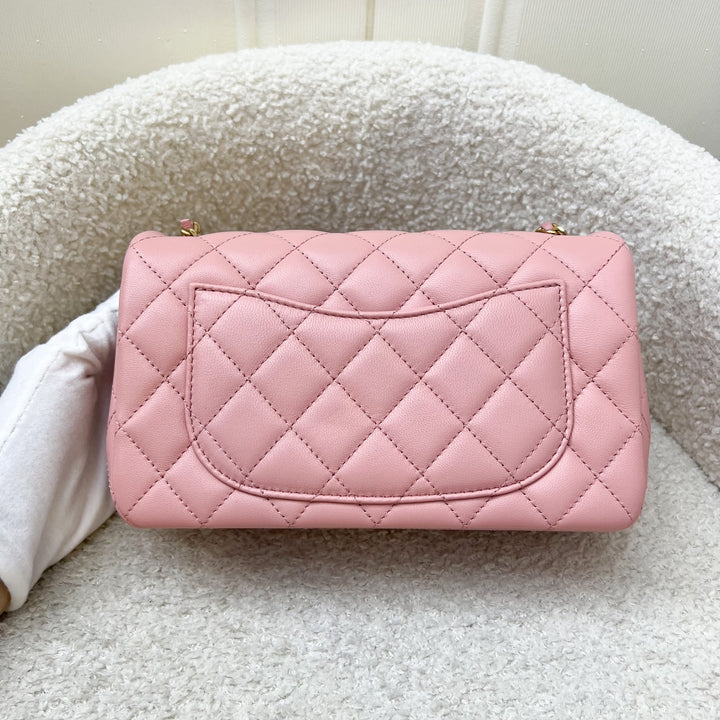 Chanel Pearl Crush Mini Rectangular Flap in 23K Pink Stiff