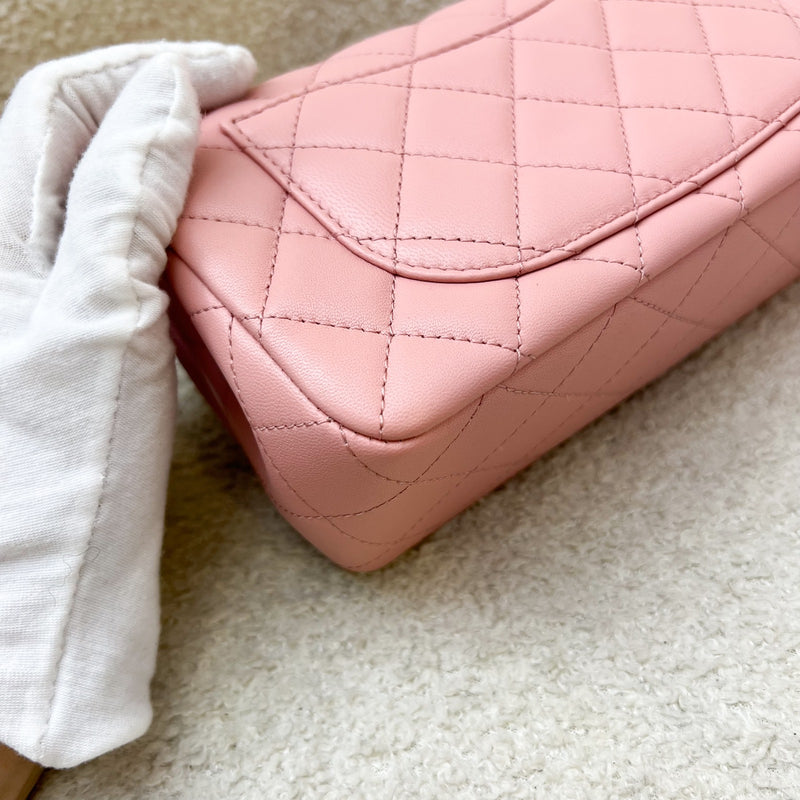 Chanel Pearl Crush Mini Rectangular Flap in 23K Pink Stiff Lambskin and AGHW