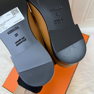 Hermes Mocassins Femme Kennedy Mosaique in Natural Leather