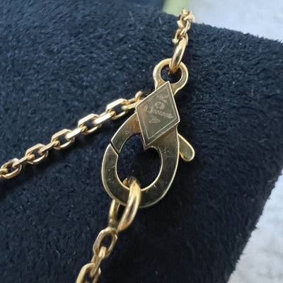 Van Cleef & Arpels VCA Vintage Alhambra Guilloché Pendant Necklace in 18K Yellow Gold (Extended by 5cm) (Ref: VCARP4KL00)
