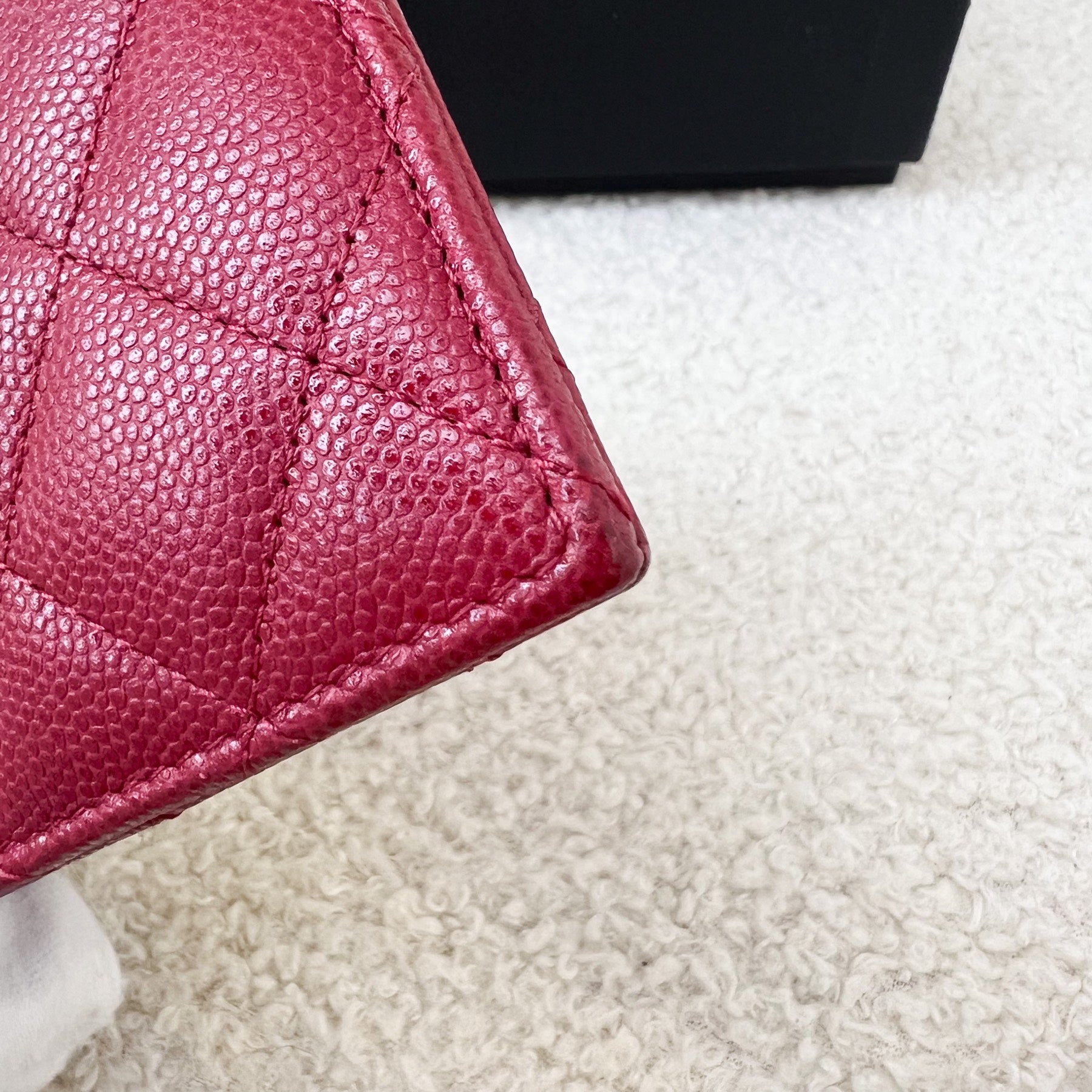 💯genuine Chanel Wallet, Card Holder, Red Caviar Leather , Zipped, BRAND  NEW