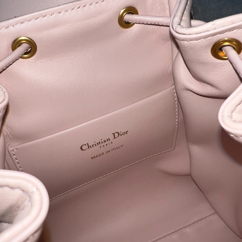 Dior Small Caro Backpack in Powder Pink Lambskin and GHW