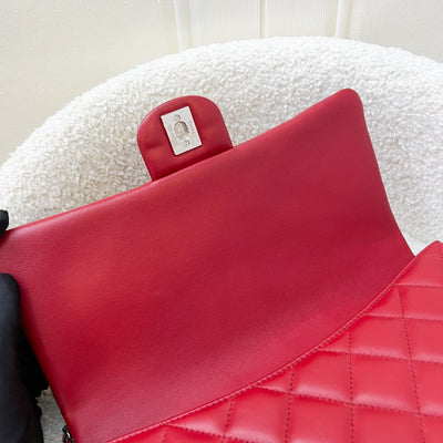 Chanel Classic Timeless Clutch with Chain in Red Lambskin and SHW (Model: A65051)