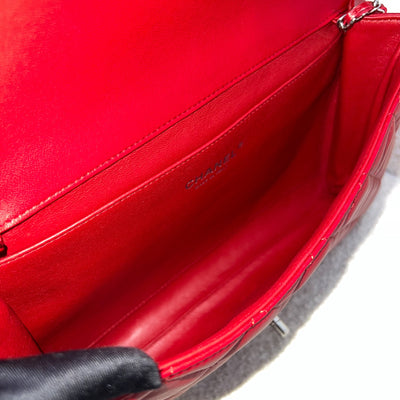 Chanel Classic Timeless Clutch with Chain in Red Lambskin and SHW (Model: A65051)