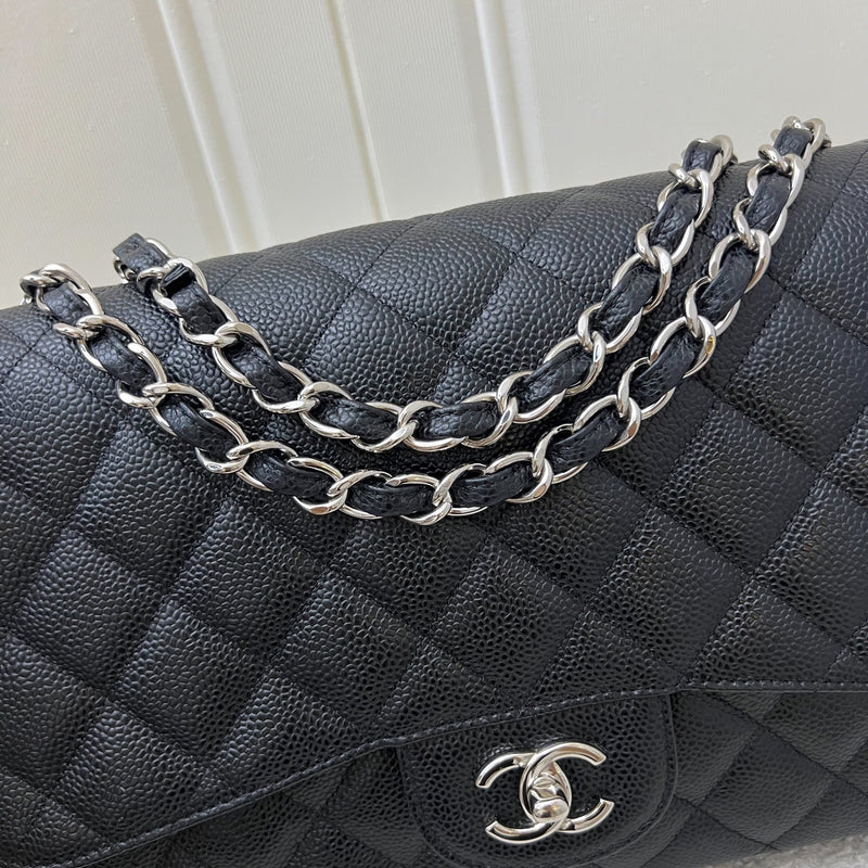 Chanel Jumbo Classic Flap SF in Black Caviar and SHW