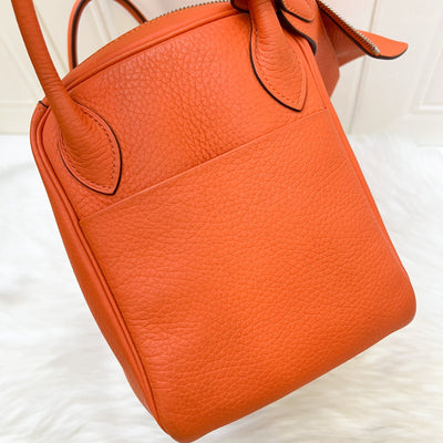 Hermes Lindy 30 in Feu Clemence Leather and PHW
