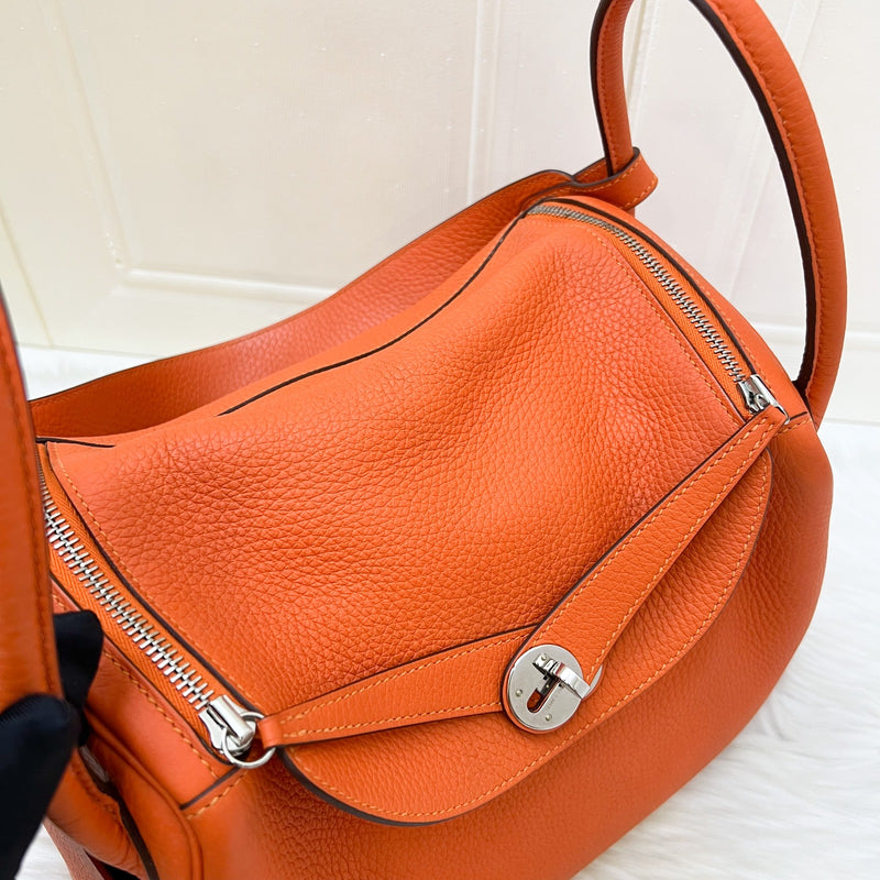 Hermes Lindy 30 in Feu Clemence Leather and PHW
