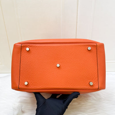 Hermes Lindy 30 in Feu Clemence Leather and PHW