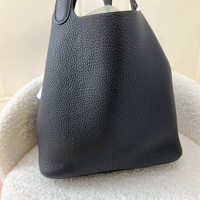 Hermes Picotin 22 in Noir Black Clemence Leather PHW