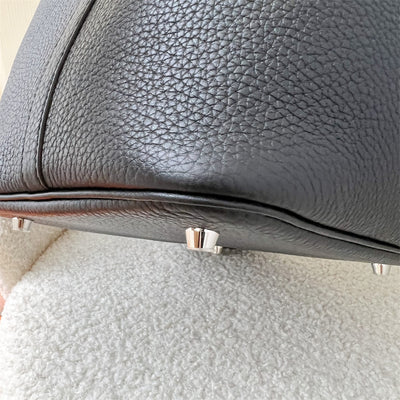 Hermes Picotin 22 in Noir Black Clemence Leather PHW