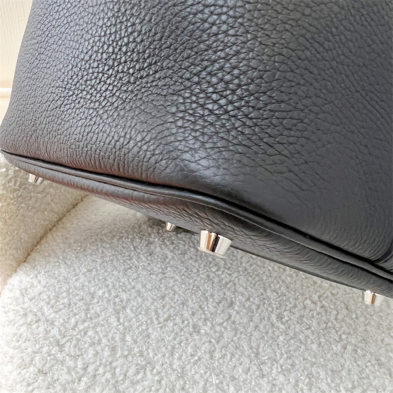 Hermes Picotin 22 in Noir Black Clemence Leather PHW