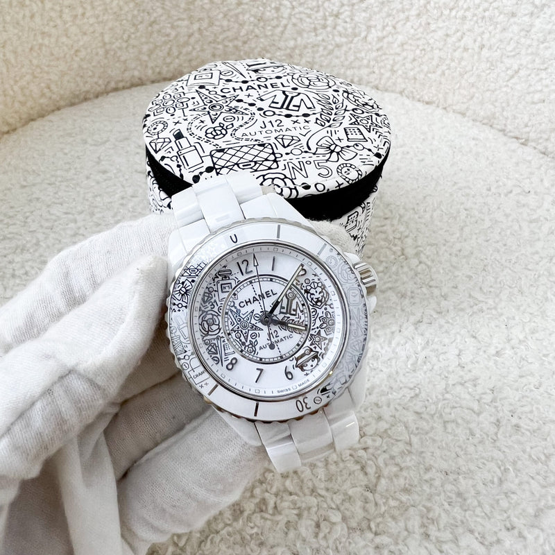 Chanel Limited Edition J12 J12.20 38mm Watch in White Ceramic Bracelet and Automatic Movement