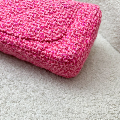 Chanel Classic Mini Rectangle Flap Bag in Pink Tweed and LGHW (Model: A69900)