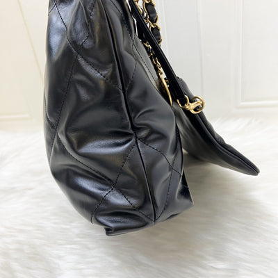 Chanel 22 Small Hobo Bag in Black Calfskin and AGHW