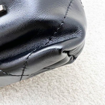 [Unused - Full set - 2024] Chanel 22 Mini Hobo Handbag in Black Shiny Calfskin and SHW