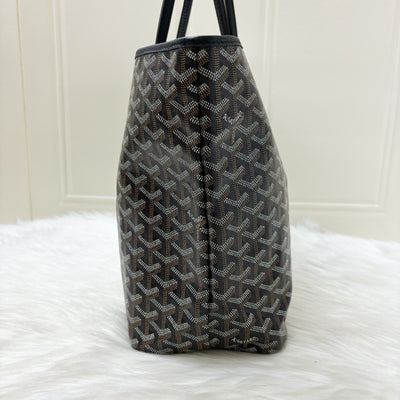 Goyard Saint Louis PM Tote in Black Signature Goyardine Canvas