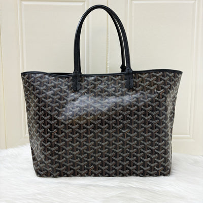 Goyard Saint Louis PM Tote in Black Signature Goyardine Canvas