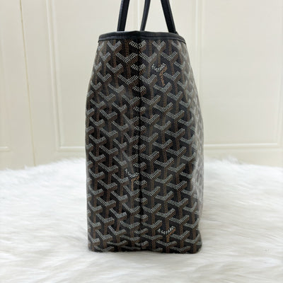 Goyard Saint Louis PM Tote in Black Signature Goyardine Canvas