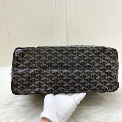 Goyard Saint Louis PM Tote in Black Signature Goyardine Canvas