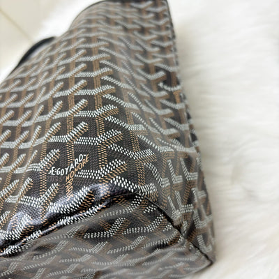 Goyard Saint Louis PM Tote in Black Signature Goyardine Canvas