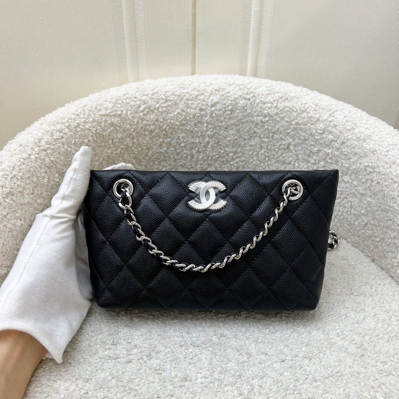 Chanel 25C Mini Clutch with Chain in Black Caviar and SHW (Model: AP4417)