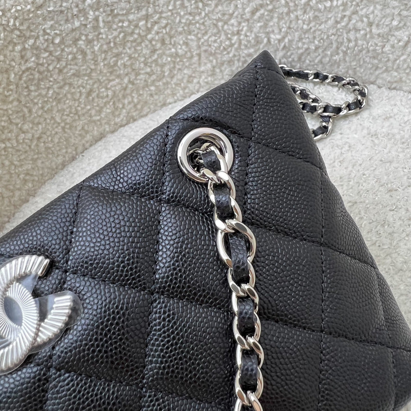 Chanel 25C Mini Clutch with Chain in Black Caviar and SHW (Model: AP4417)