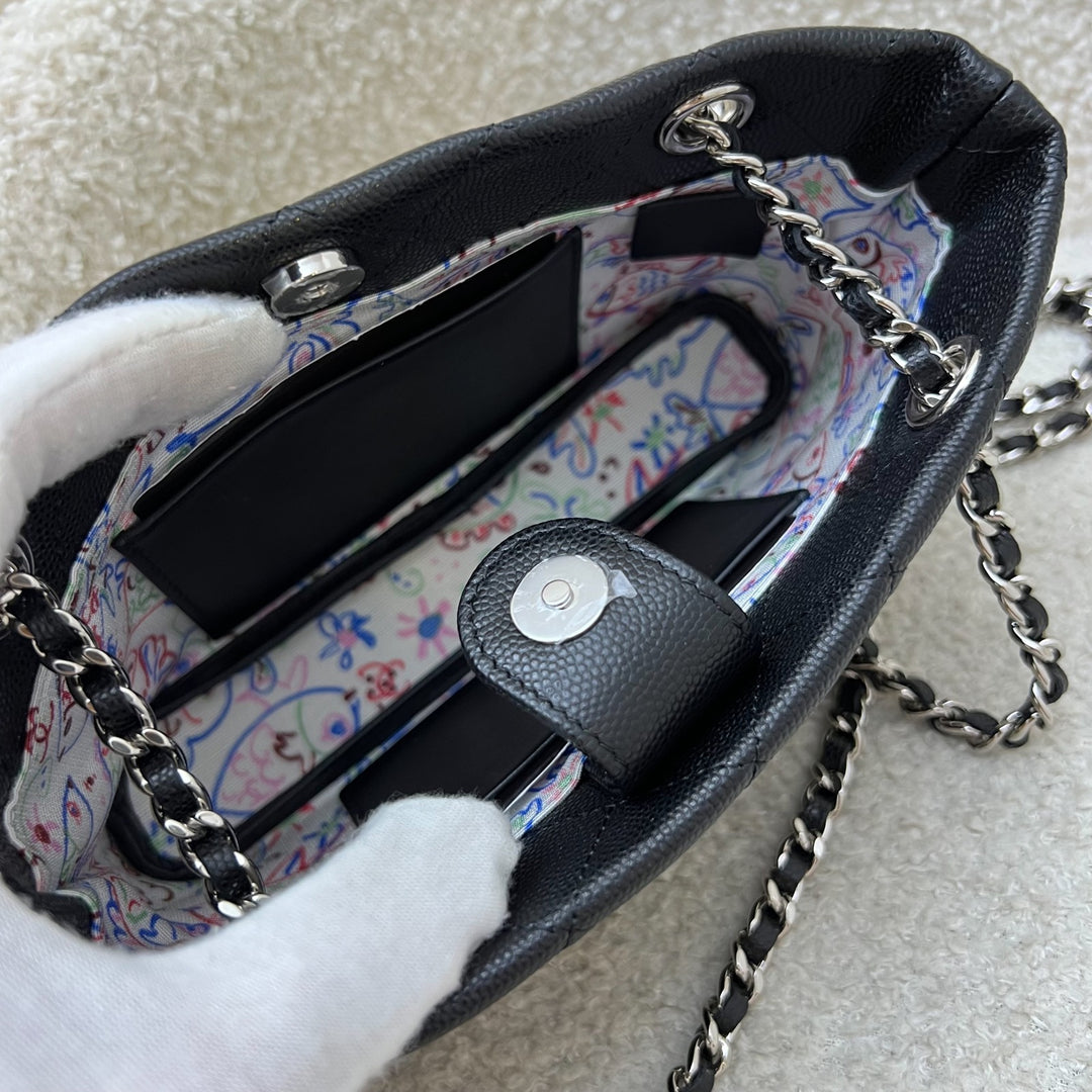 Chanel 25C Mini Clutch with Chain in Black Caviar and SHW (Model