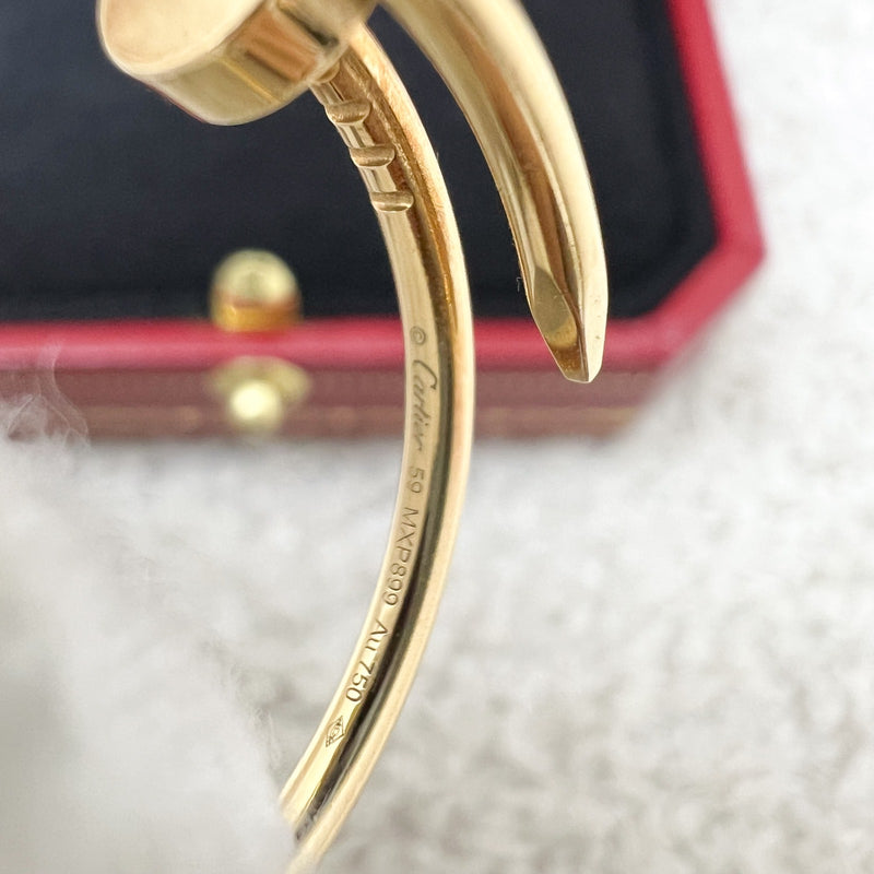 Cartier Juste Un Clou JUC Small Model Ring in 18K Yellow Gold Sz 59