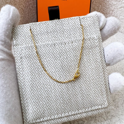 Hermes Mini Pop H Pendant in Rose Dragee and GHW