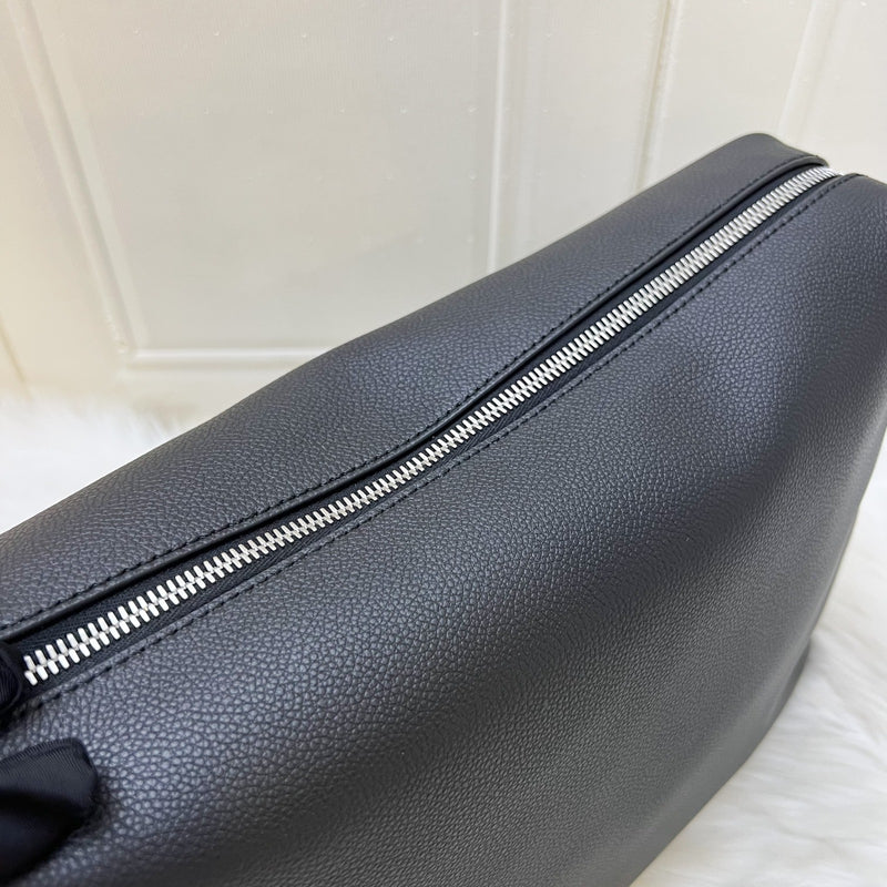 Fendi Lui Large Shoulder Bag in Black Grained Leather and SHW