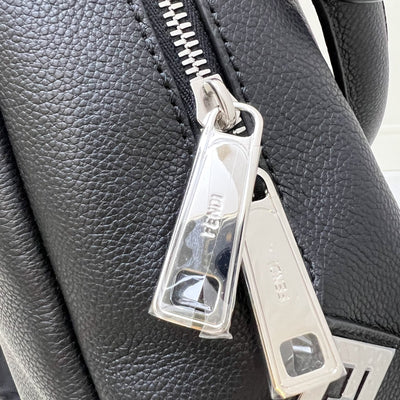 Fendi Lui Large Shoulder Bag in Black Grained Leather and SHW