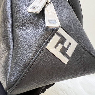 Fendi Lui Large Shoulder Bag in Black Grained Leather and SHW