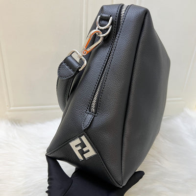 Fendi Lui Large Shoulder Bag in Black Grained Leather and SHW